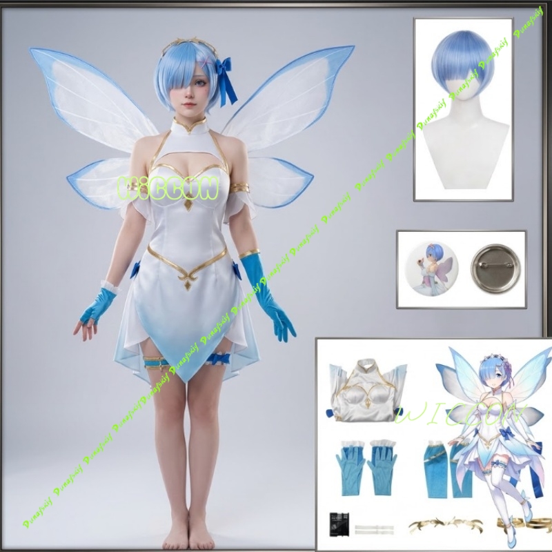 Re Zero Rem Wig - Set Cosplay di Rem da Re
