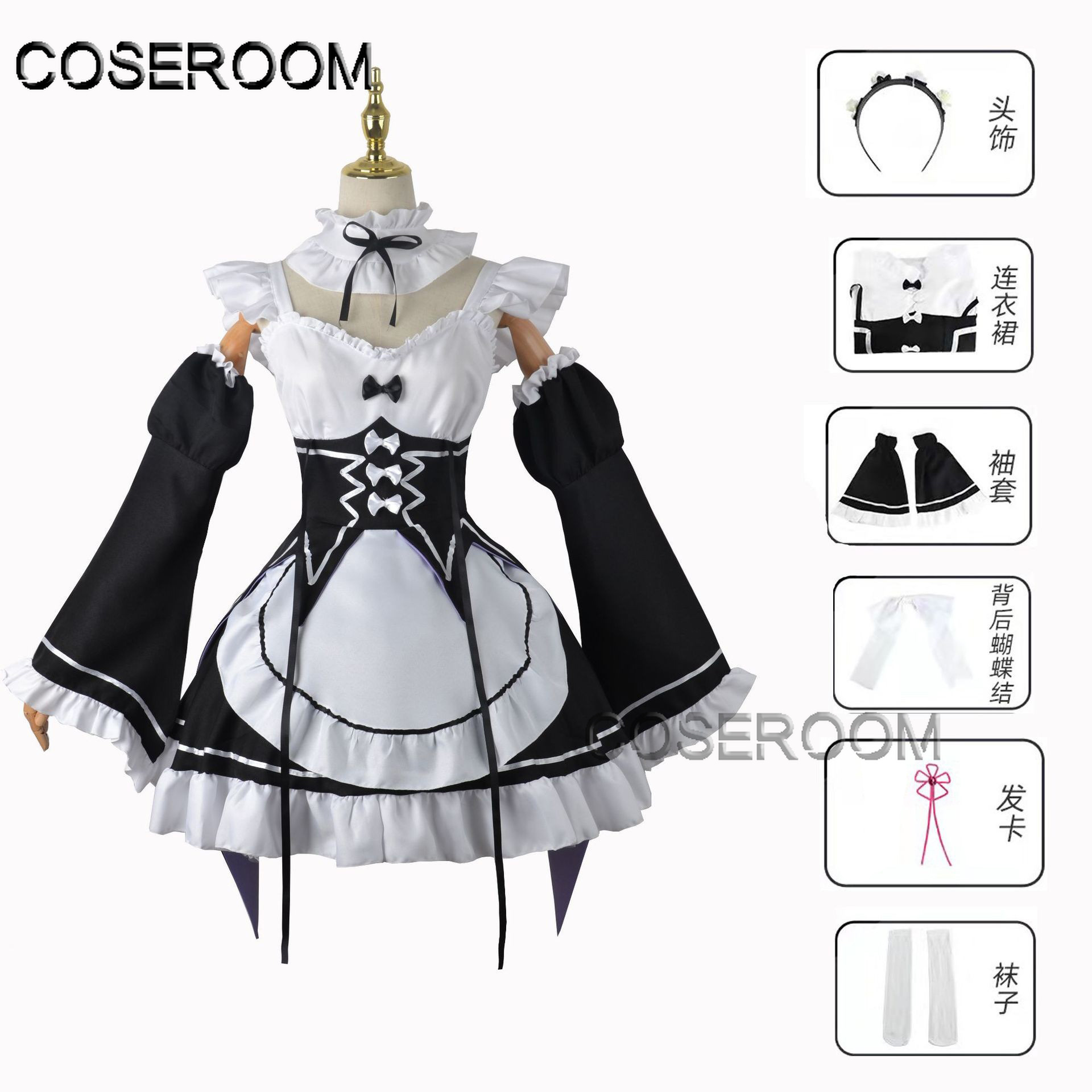 Costume Cosplay Re Zero Kara H - Re Zero Rem Wig recensione e prezzo